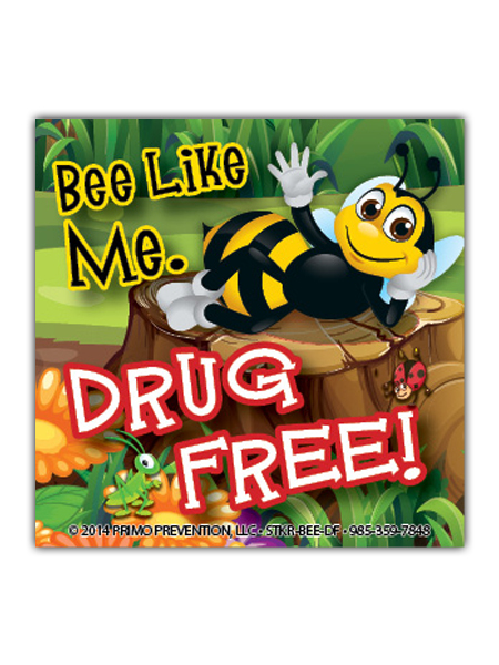 Bee Like Me: Drug Free Sticker