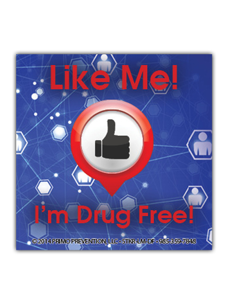 Like Me: I'm Drug Free Sticker